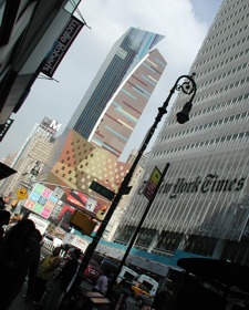 8th Ave at Grand Central Station, with the NY Times building on the right 
